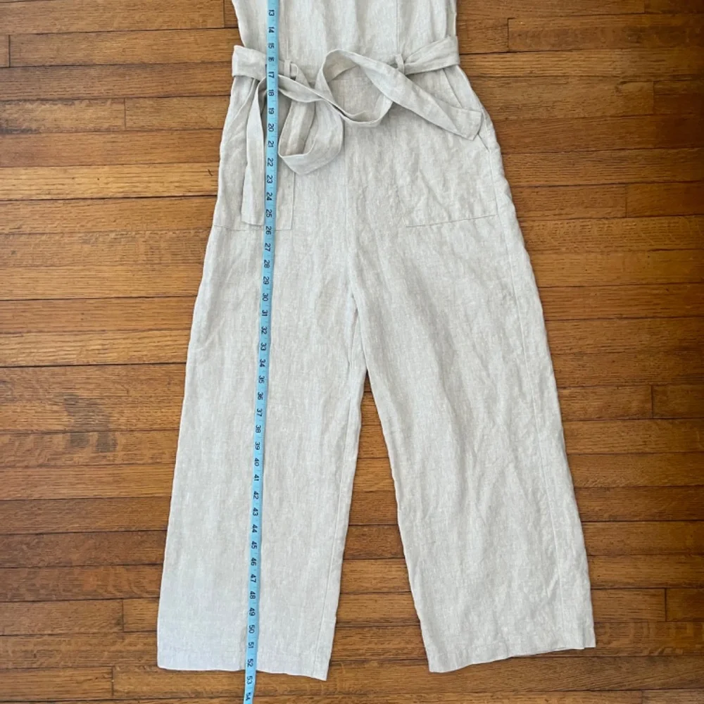 Reformation Naomi Linen Belted Jumpsuit Size 4
